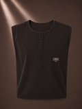 HENLEY SLEEVELESS TOP