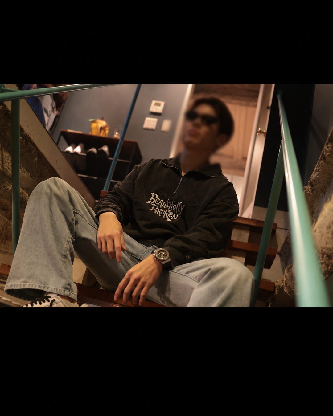 Faded Half Zip