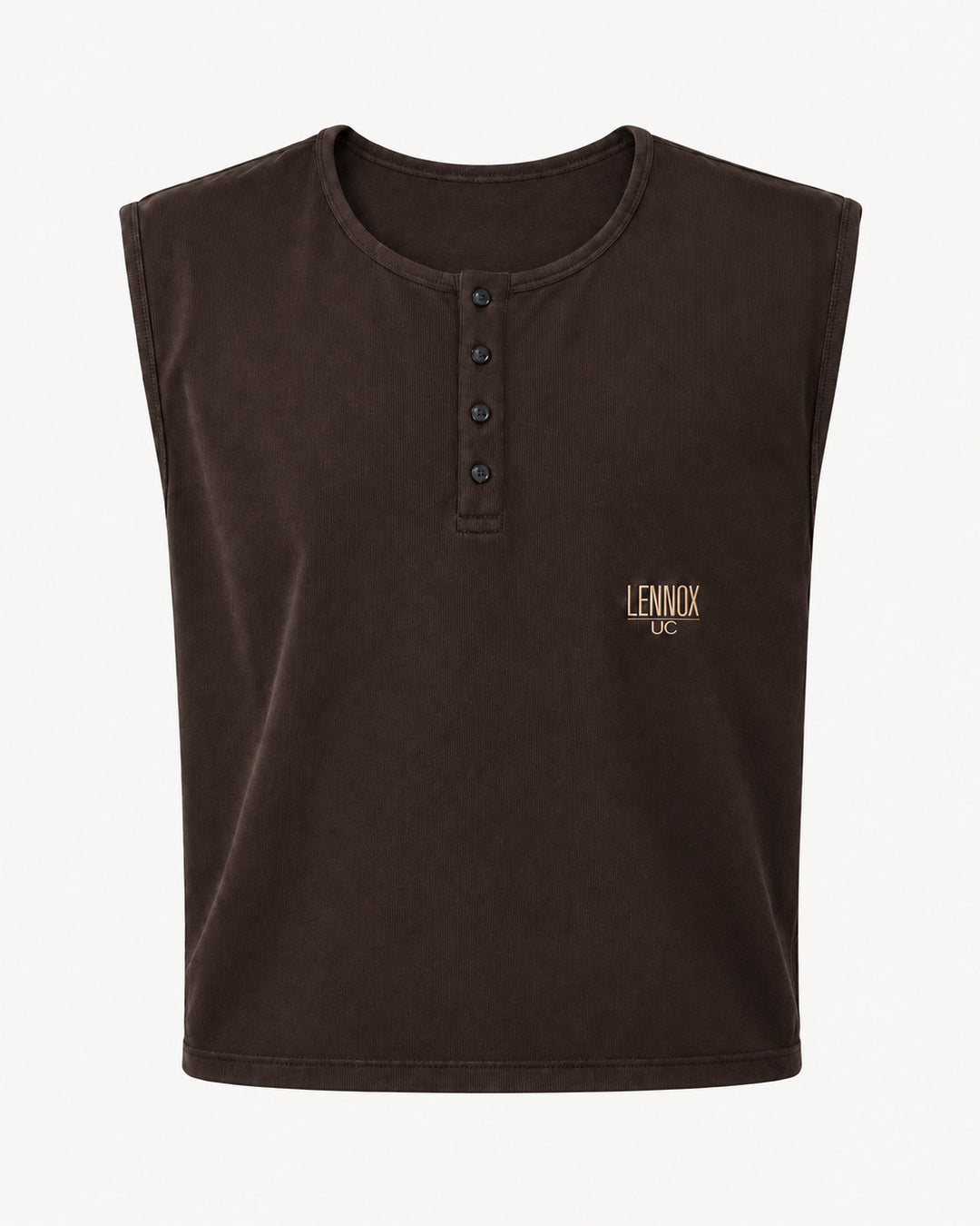 HENLEY SLEEVELESS TOP