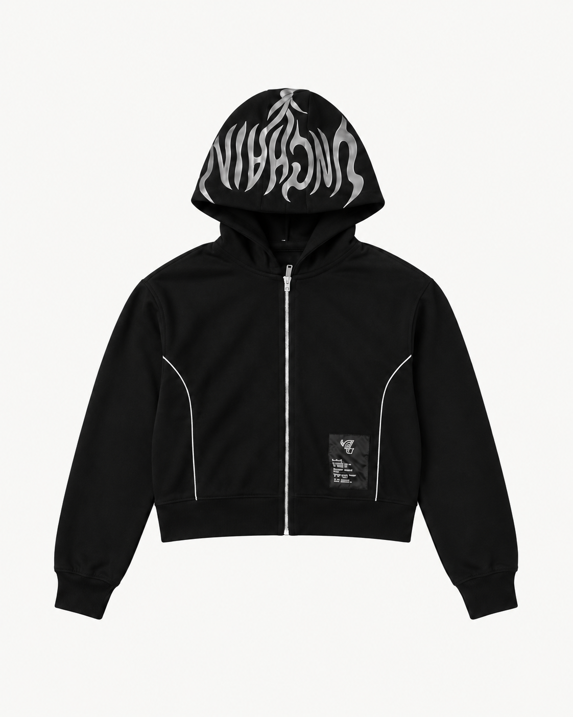 Signature Cropped Zip Hoodie