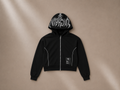 Signature Cropped Zip Hoodie