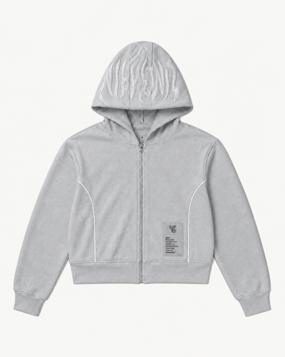 Signature Cropped Zip Hoodie