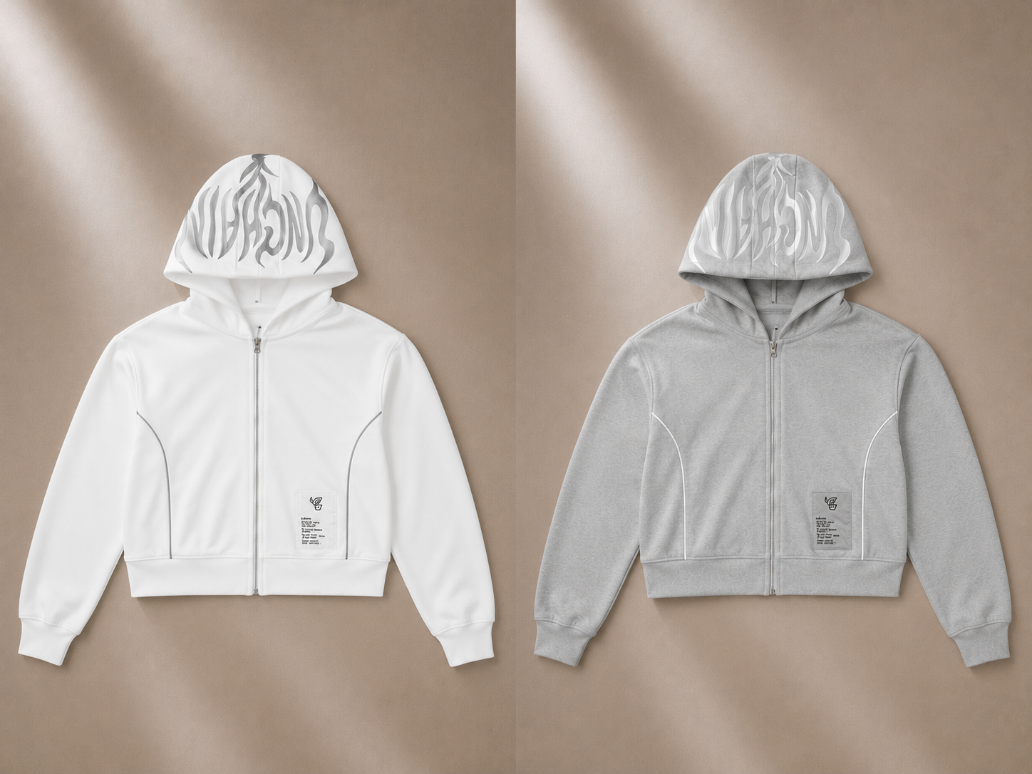 Signature Cropped Zip Hoodie