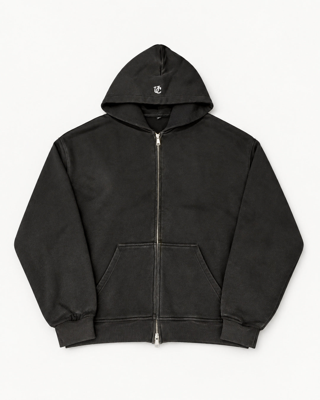 Washed French Terry Zip Hoodie