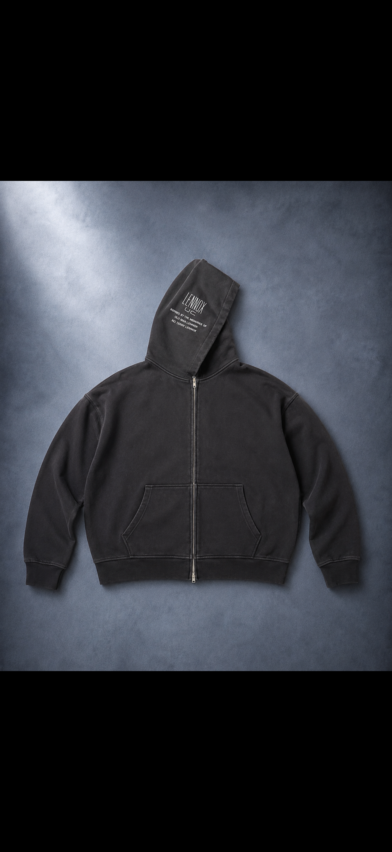 Washed French Terry Zip Hoodie