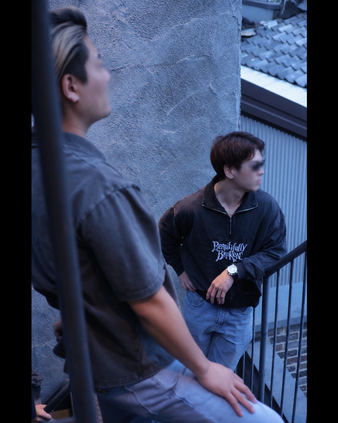 Faded Half Zip