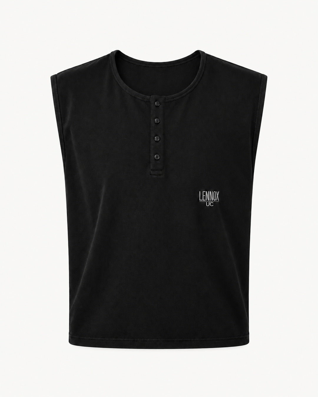 HENLEY SLEEVELESS TOP
