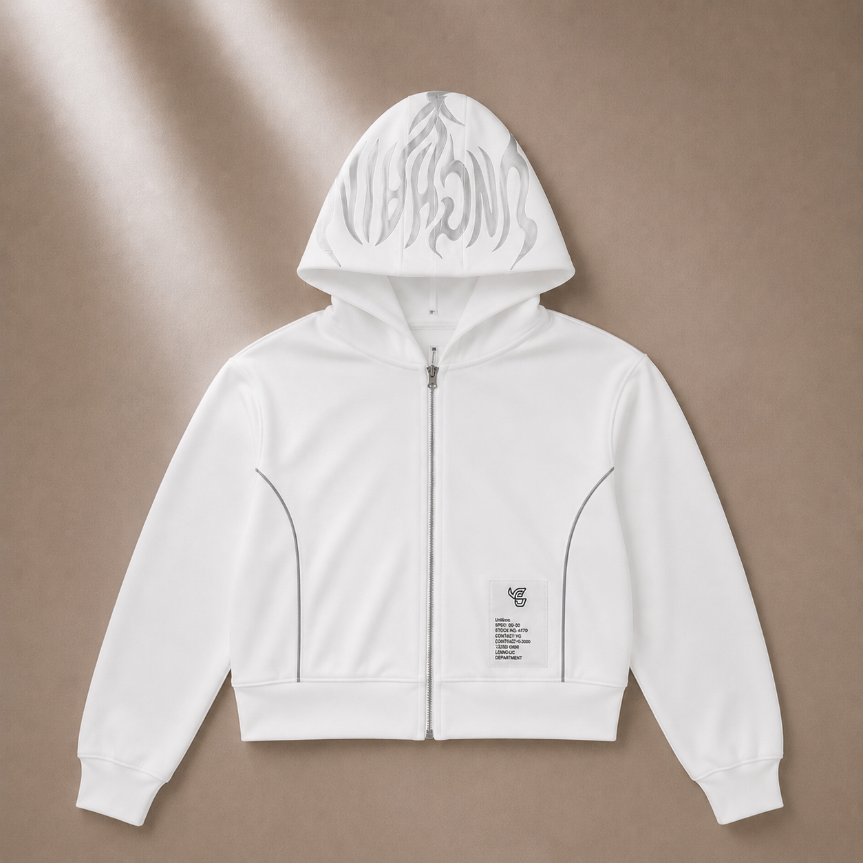 Signature Cropped Zip Hoodie