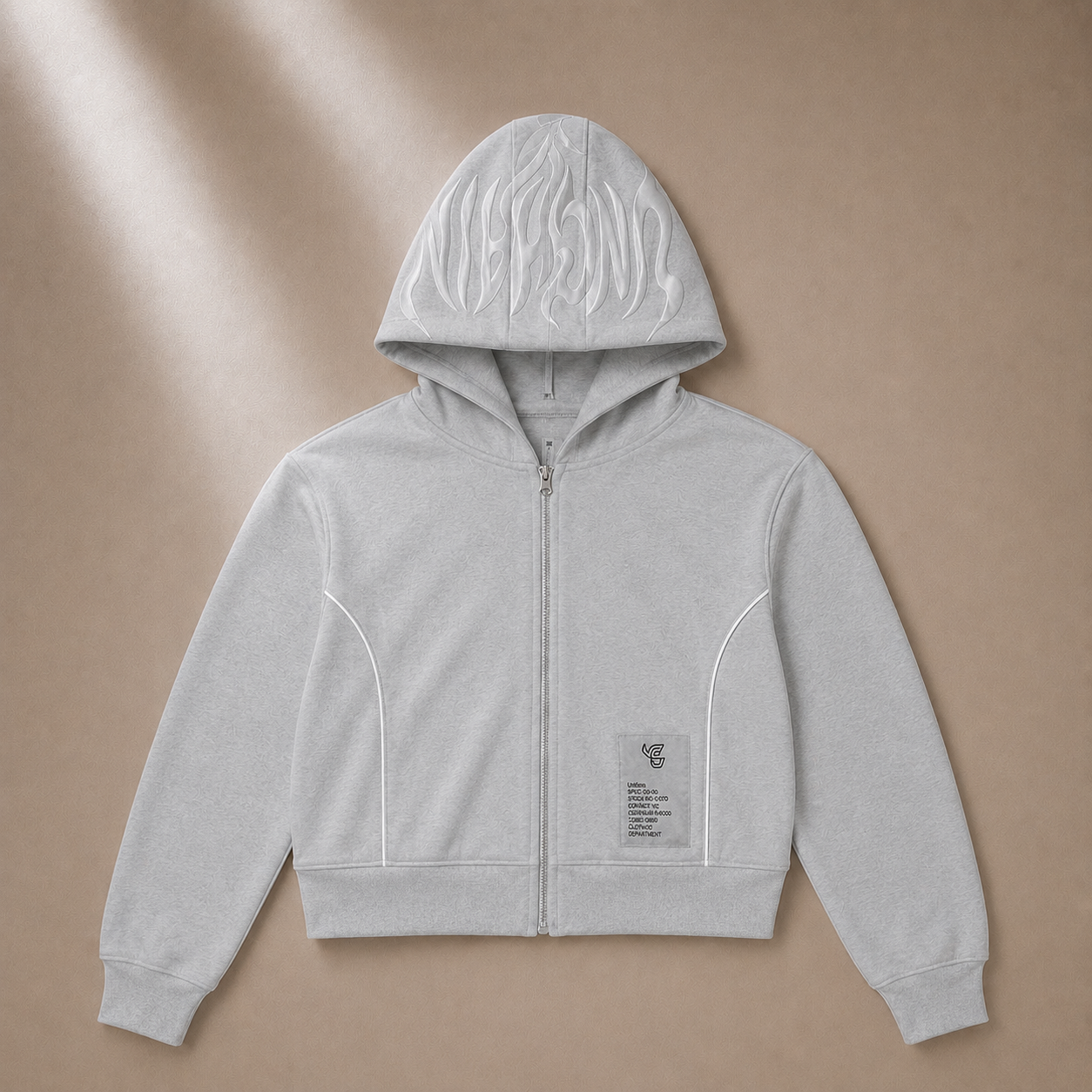 Signature Cropped Zip Hoodie